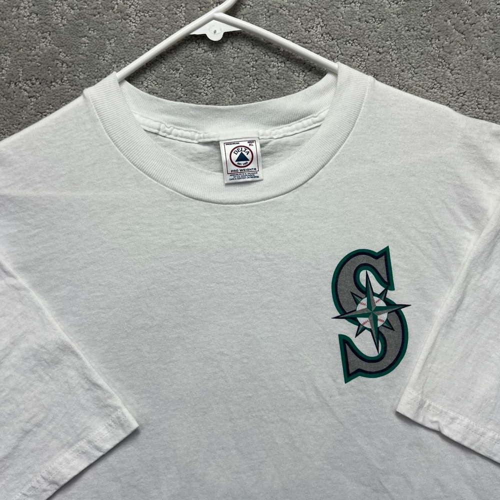 VINTAGE Seattle Mariners T-Shirt Mens XL White Delta Pro Weight MLB Baseball